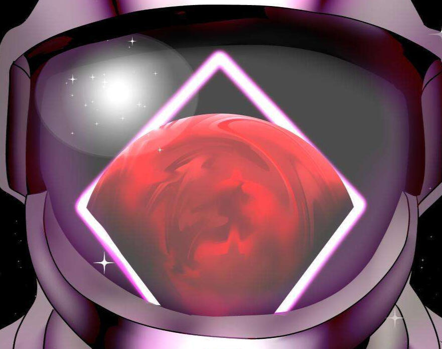 Retro view from space - learning to implement effects such a neon into my work